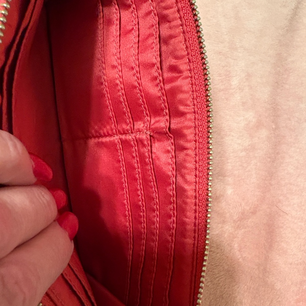 Coach Pink and Tan Signature Wristlet - Picture 5 of 7